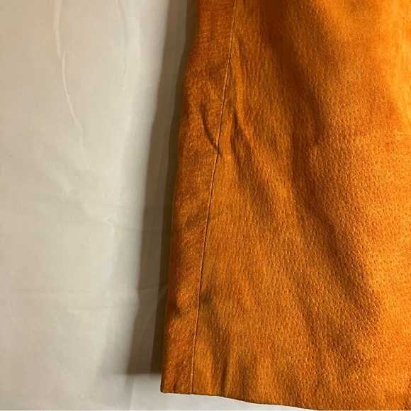 Chia Orange Womens Suede Mini Skirt Size 16 - Picture 8 of 14
